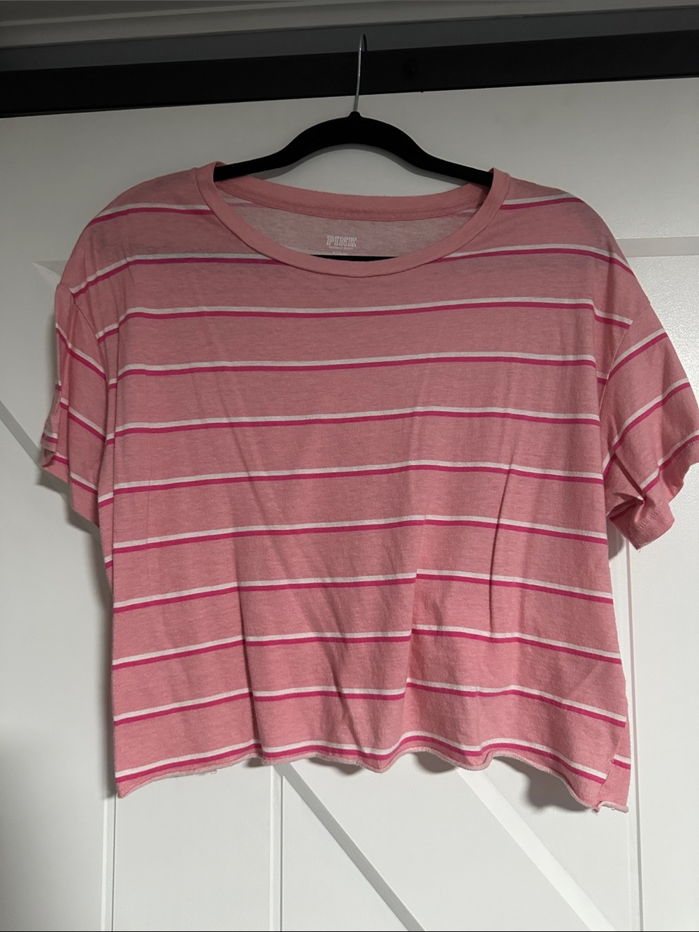 PINK Victoria's Secret Pink Striped Crop Top
